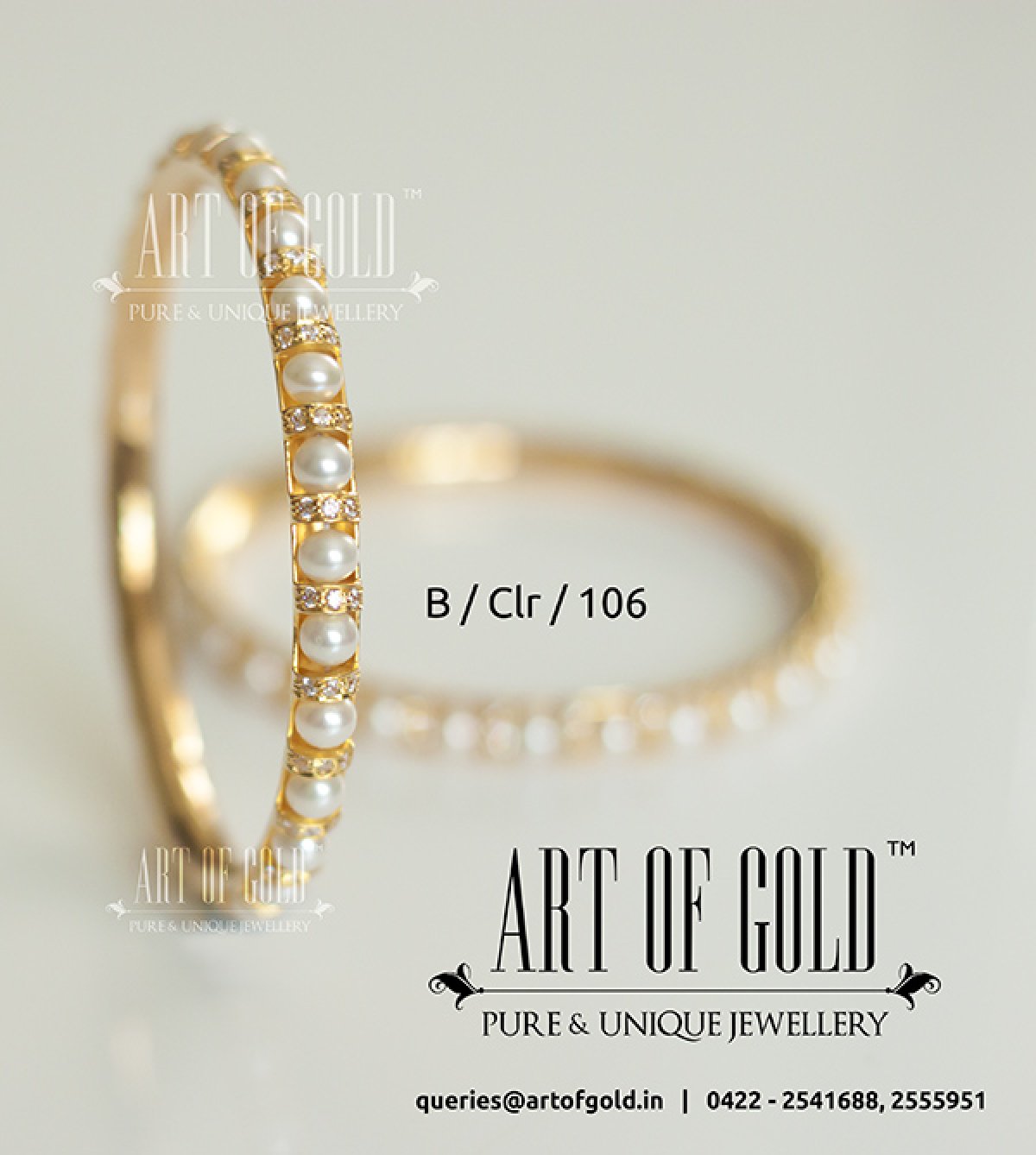 Pearl Bangle Art of Gold Jewellery, Coimbatore