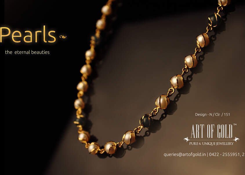 latest pearl gold jewellery designs