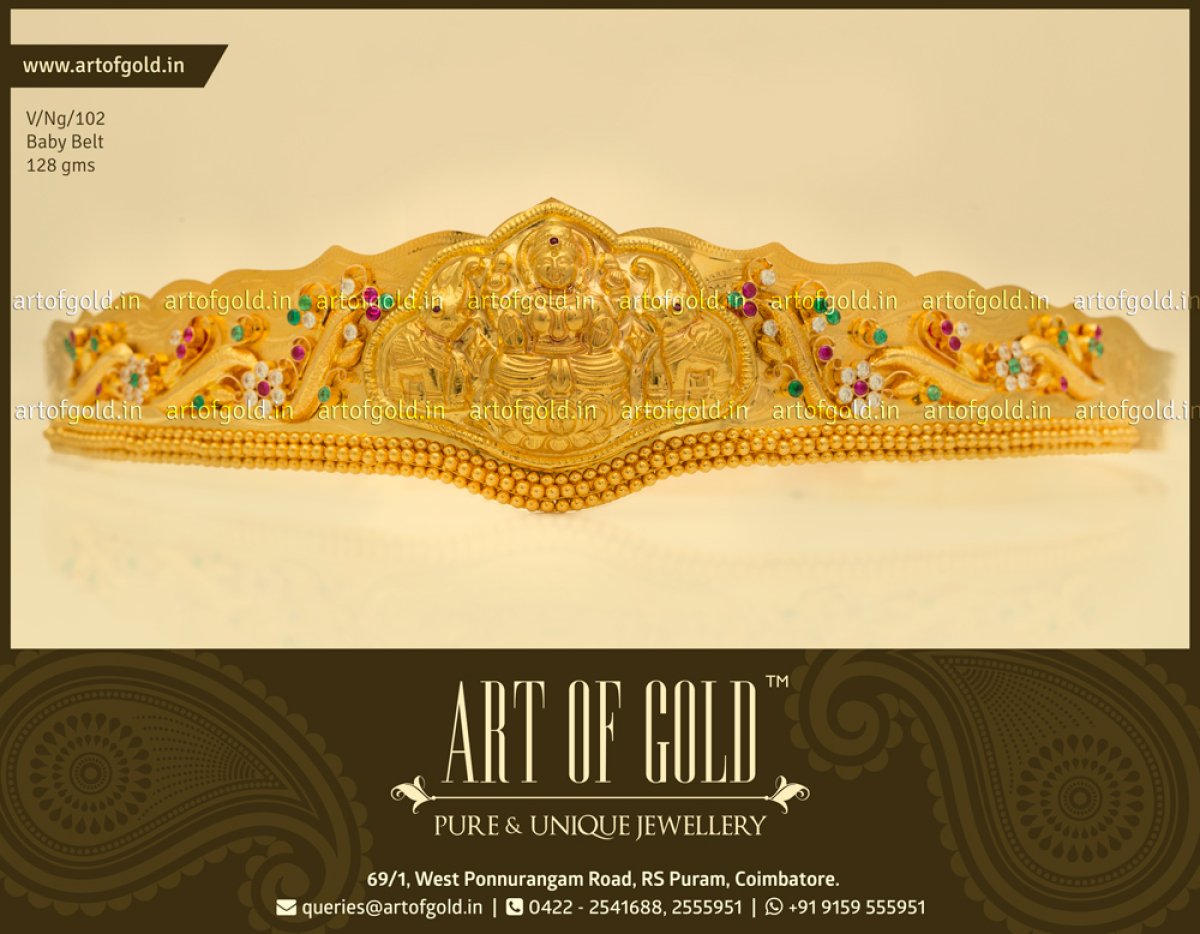Baby Vaddanam with Nakshi Lakshmi Art of Gold Jewellery, Coimbatore