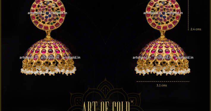 Bridal Gold Jhumkas - Antique & Kemp