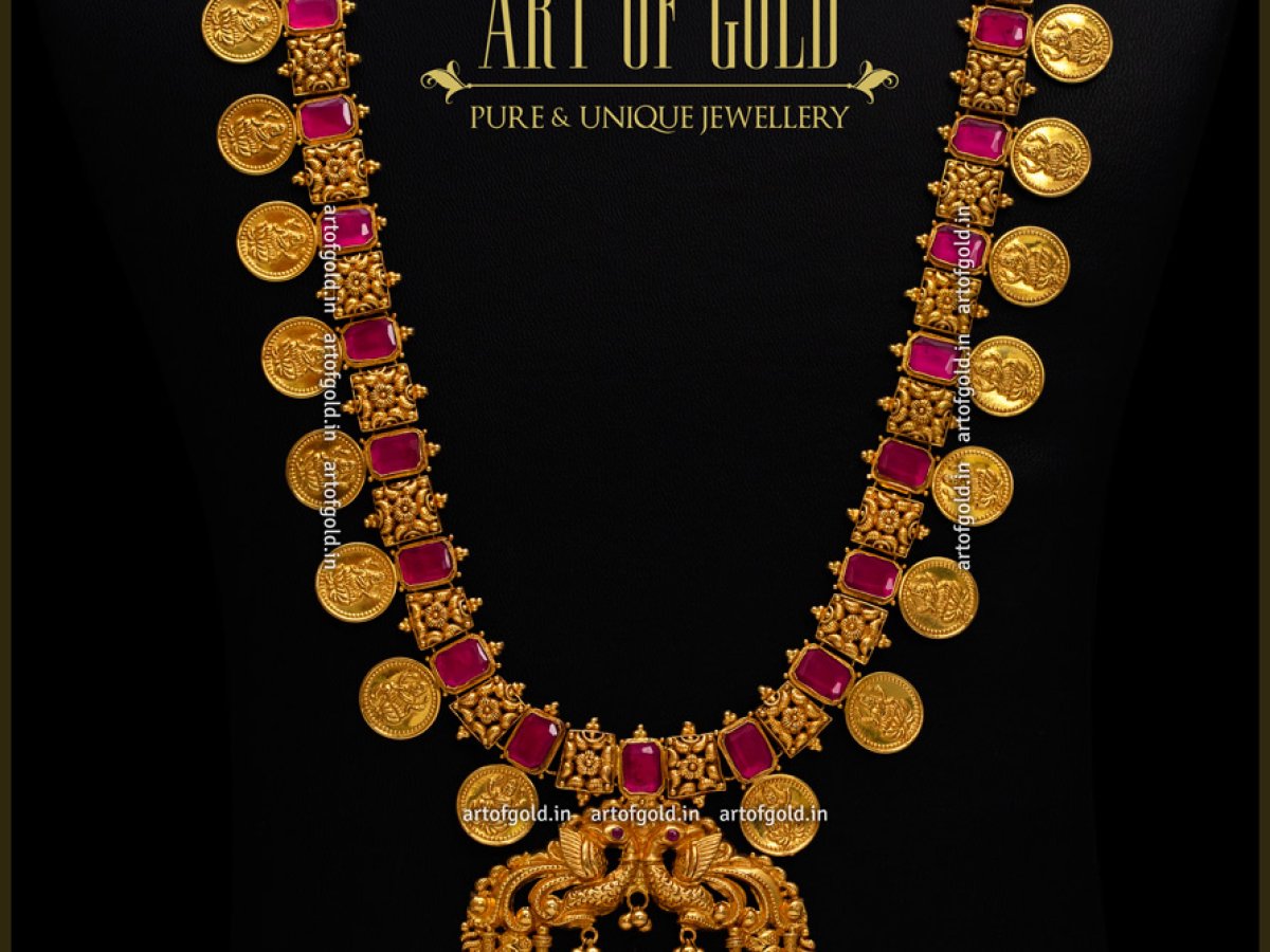 Kasu mala with lakshmi pendant discount