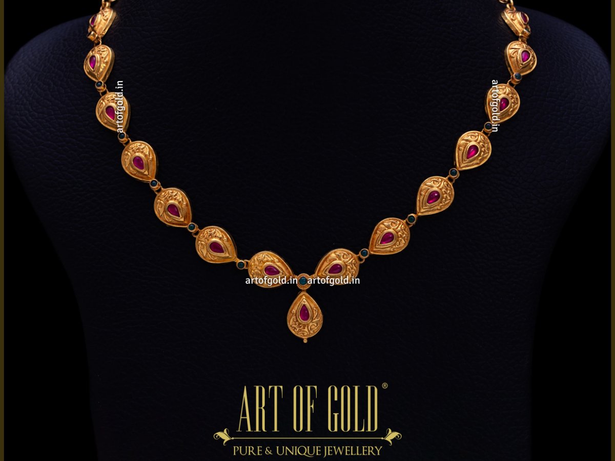 Light Weight Gold Necklace Art of Gold Jewellery Coimbatore