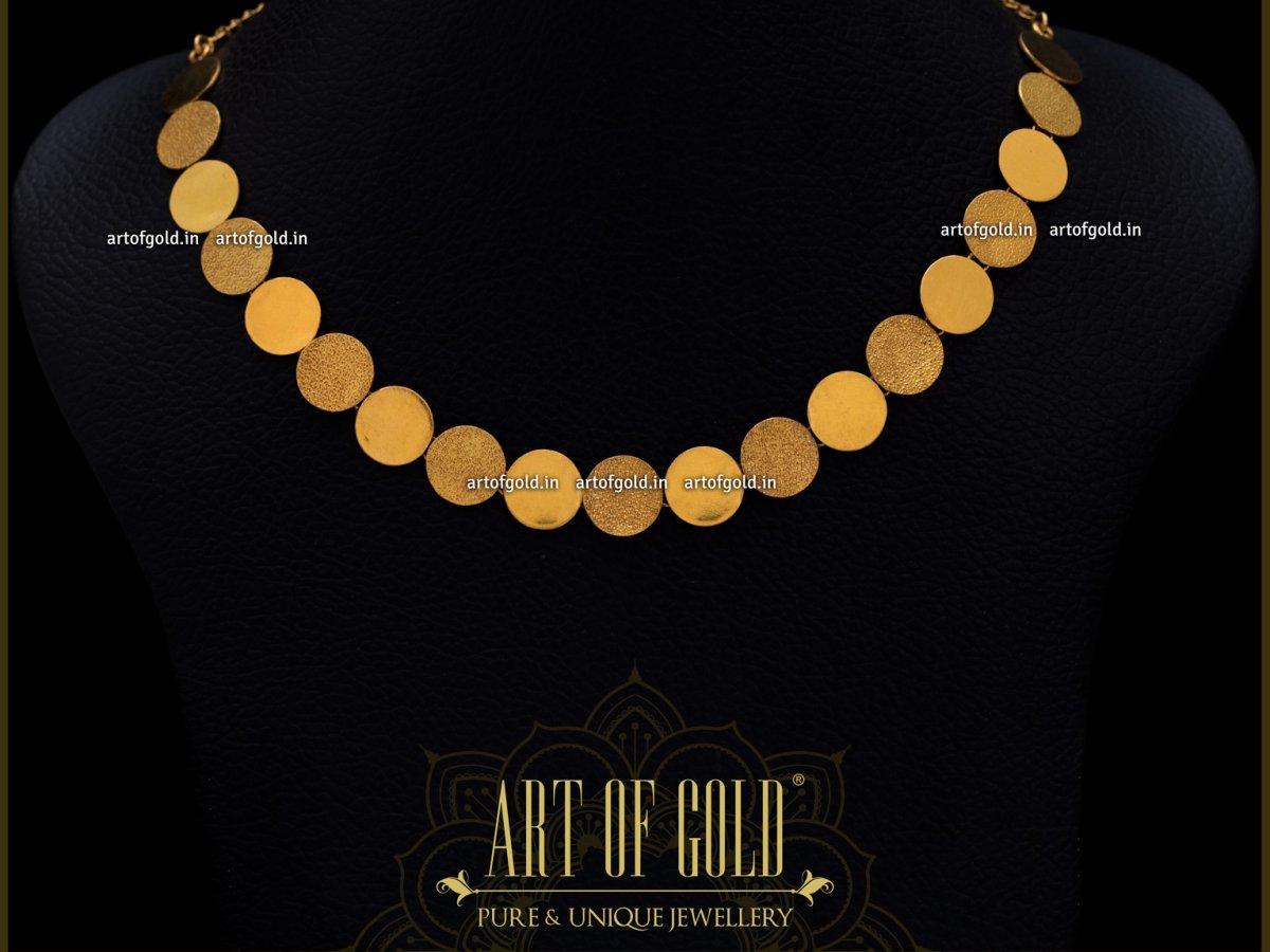 Plain Gold Coin Necklace Art of Gold Jewellery Coimbatore