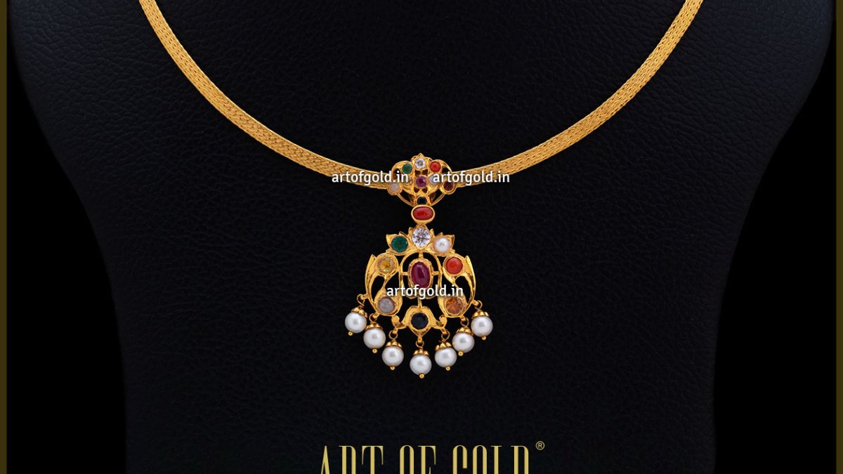 Lightweight stone necklace designs in gold discount