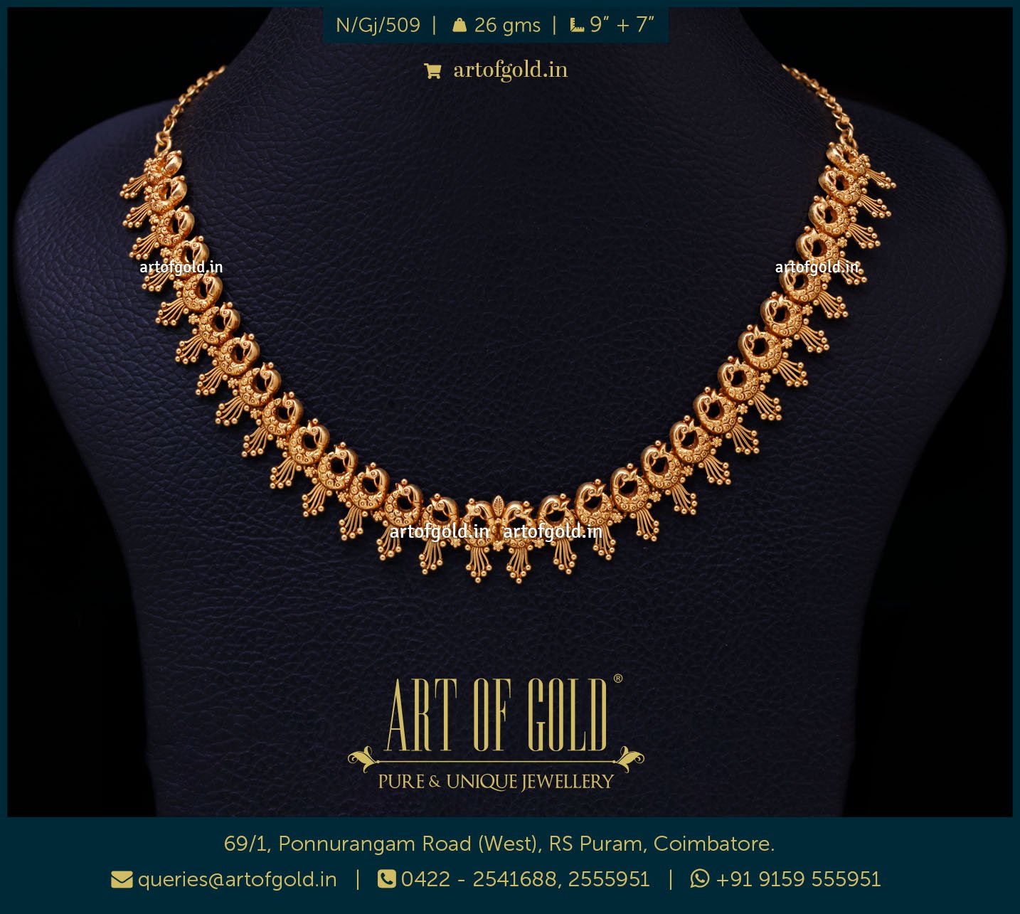 Trendy gold necklace set - Indian Jewellery Designs