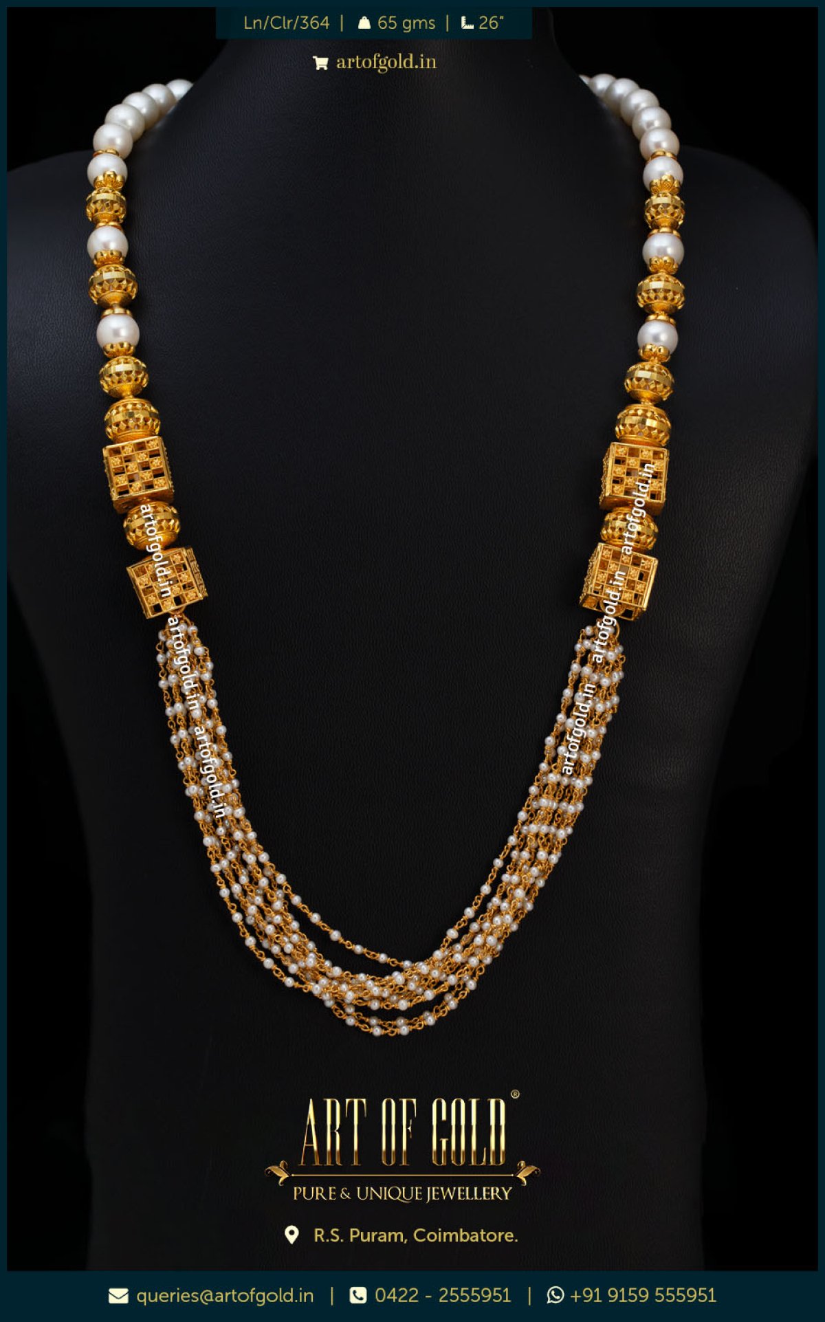 Pearl Haram in Gold Art of Gold Jewellery, Coimbatore
