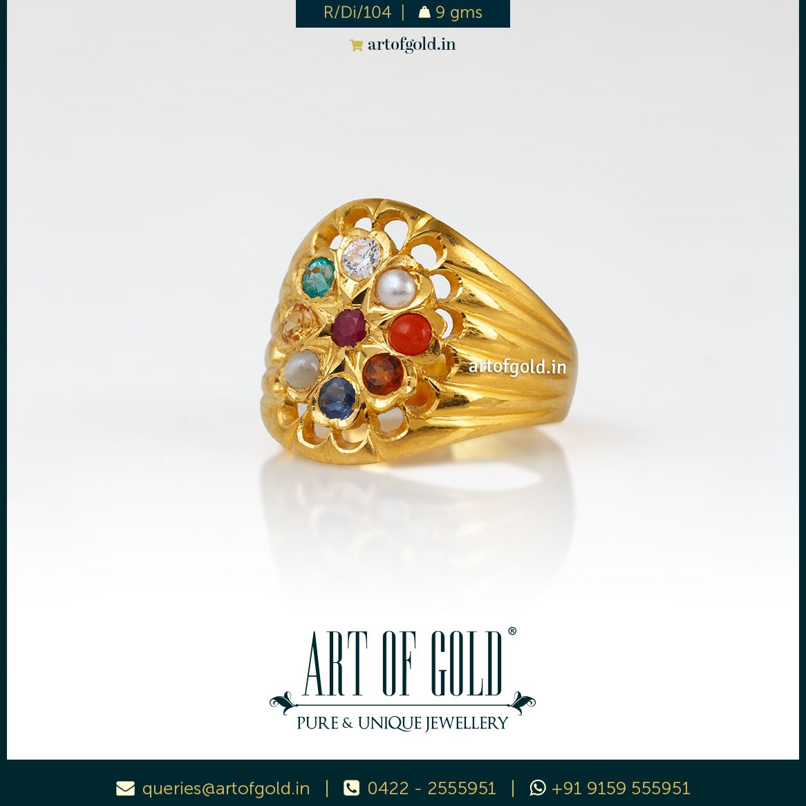 Design For Men Navagraha Gold Ring Price Gents Navaratna Ring