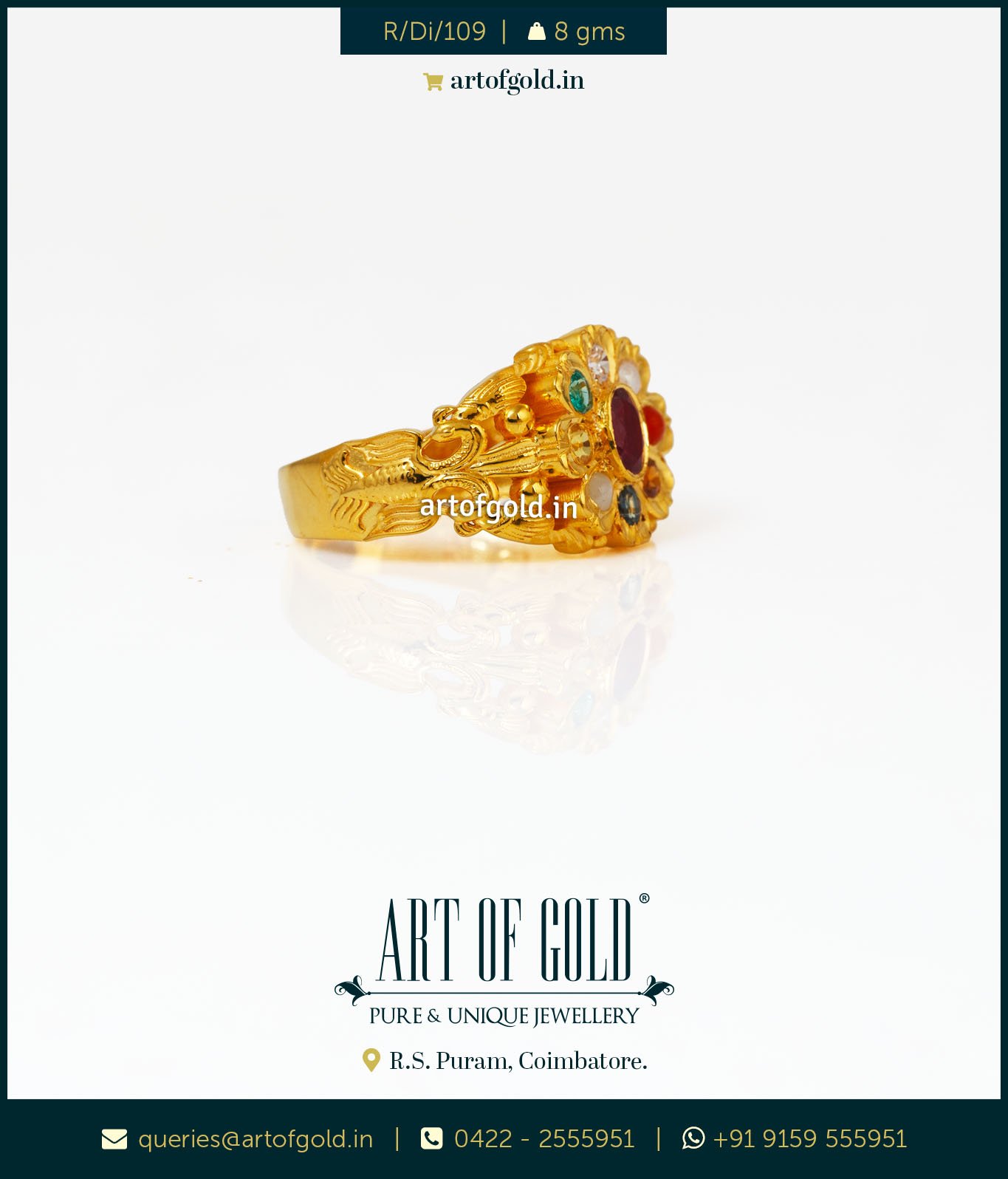 Antique Style Navaratna Ring