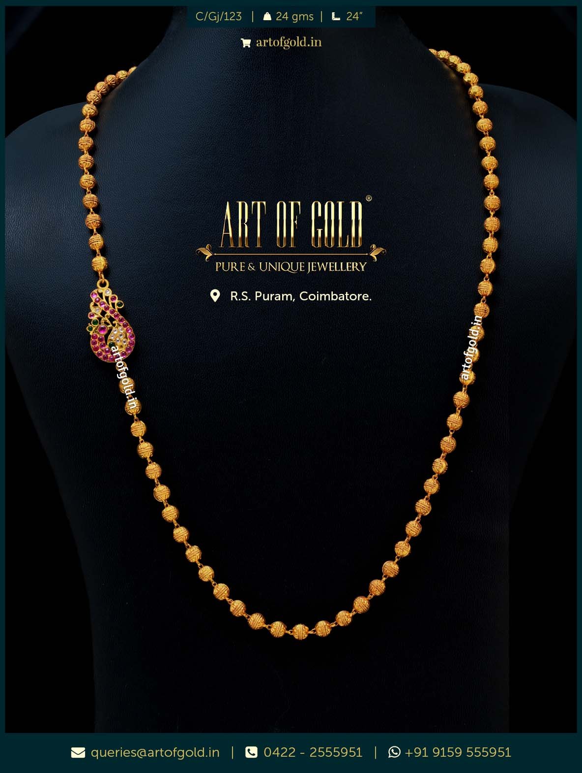 Peacock Mugappu Chain
