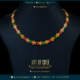 Gold Red & Green stone necklace