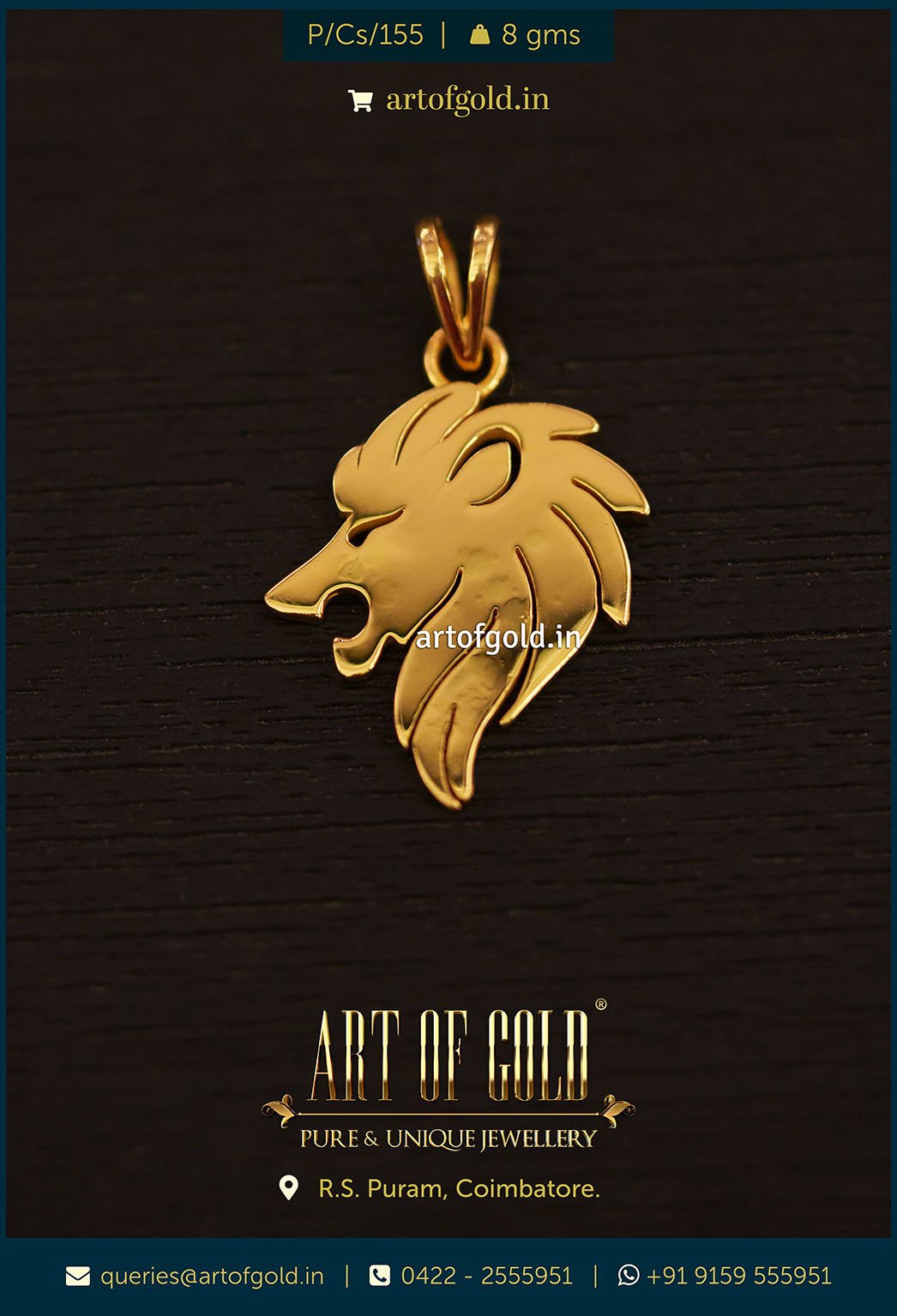 Gold Lion Pendant