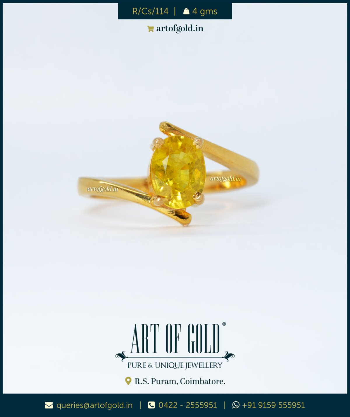 Gold Yellow Sapphire Ring