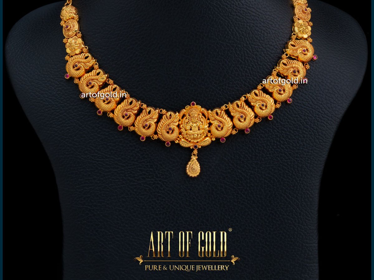 Light Weight Gold Necklace Antique Design Art of Gold