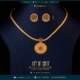 Gold Attigai Set - Mesh Pendant