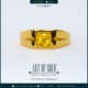 Square Yellow Sapphire Ring for Men in Gold