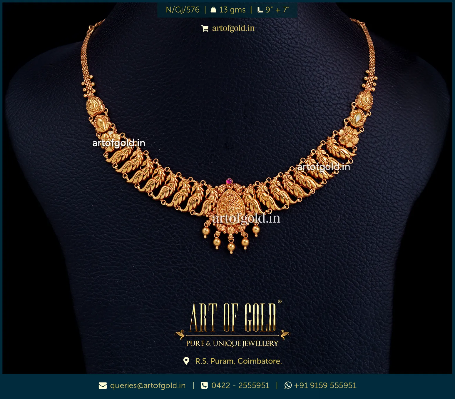 Light Weight Gold Necklace without deities