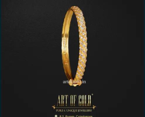 Office wear gold bangle - Double side