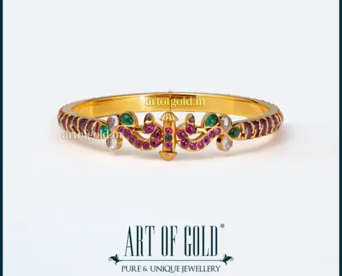 Ruby Bangle in Gold