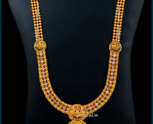 Antique Gold Haram with pink stone