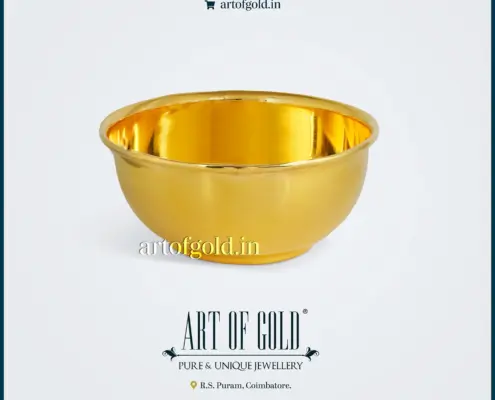 Gold Annaprasana bowl for kids