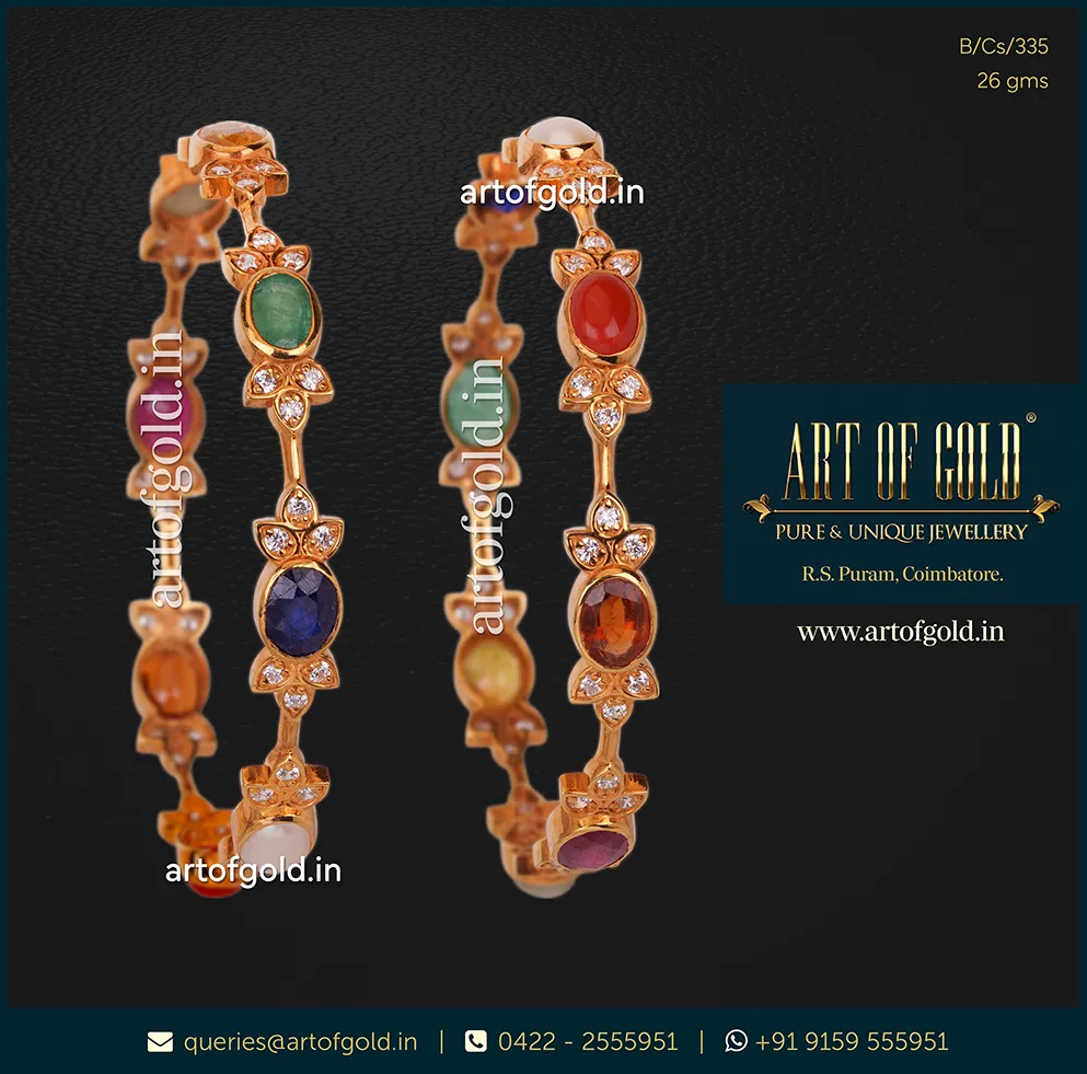 Light Weight Navaratna bangle Light Weight Navaratna Bangle