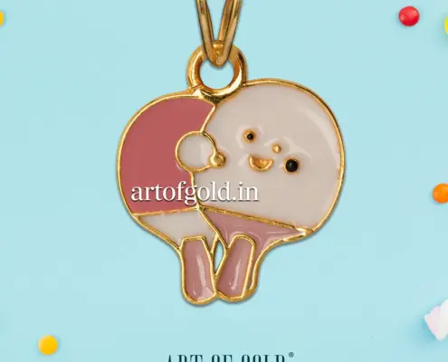 22k Gold Table tennis pendant for kids