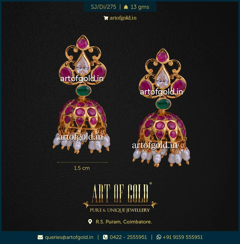 Light weight Kemp jhumkas Light weight Kemp jhumkas