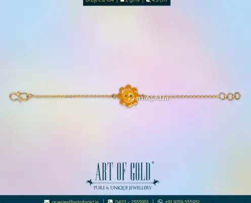 22k Gold Bracelet for kids (Sun)