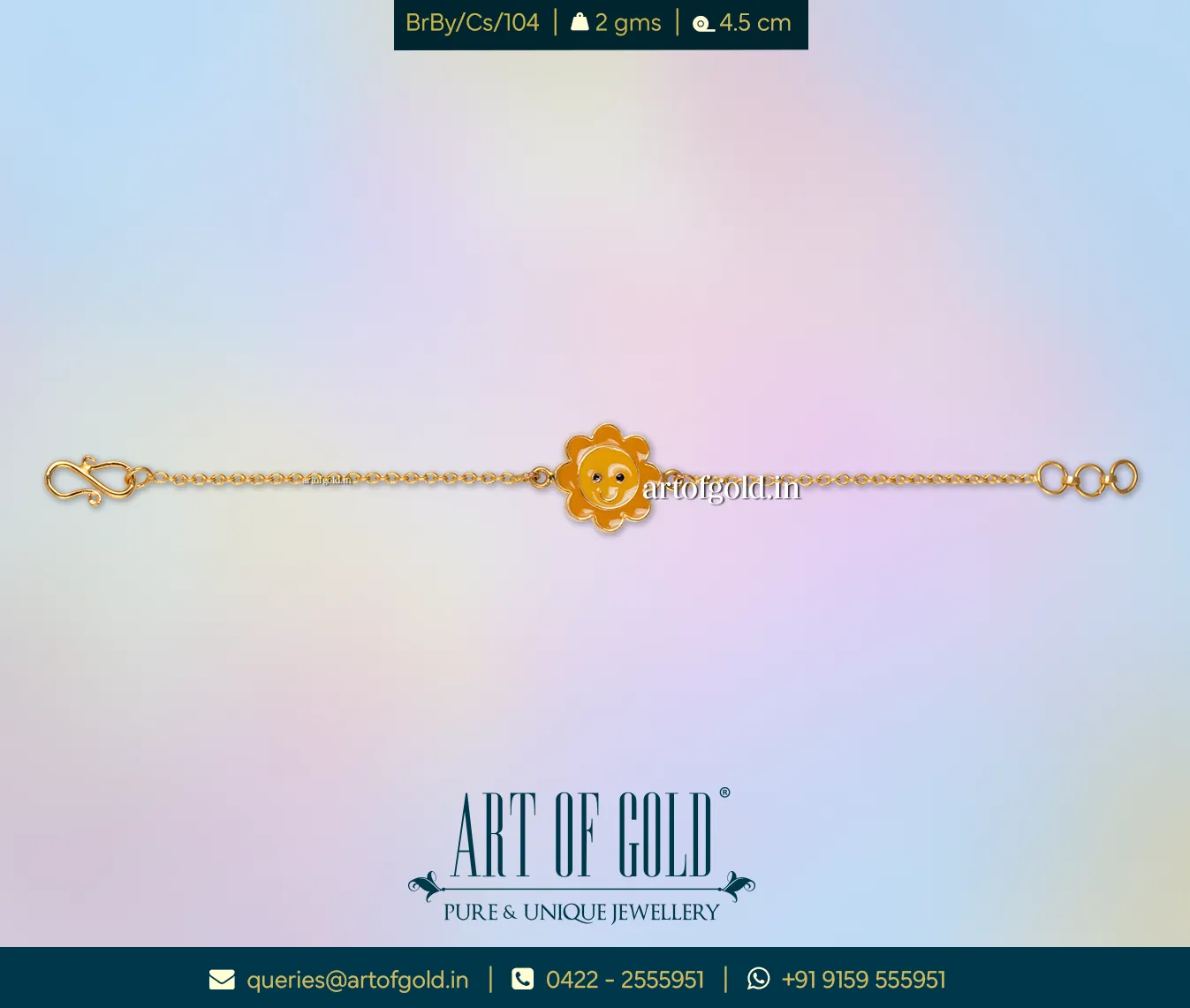 22k Gold Bracelet for kids (Sun) 22k Gold Bracelet for kids (Sun)