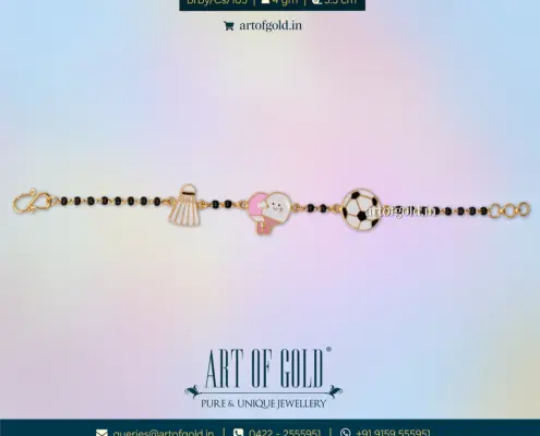 Gold & Black beads bracelet (Sports)