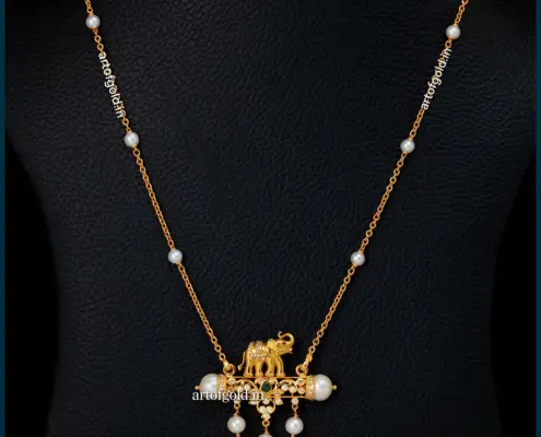 22k Gold Elephant Pendant