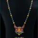 colour beads gold chain pendant