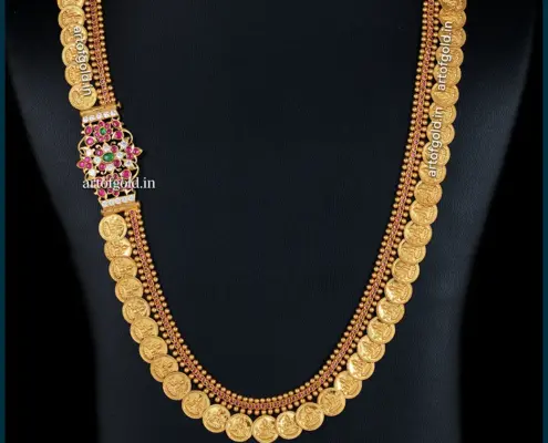 Kasu mala with mugappu (side pendant)