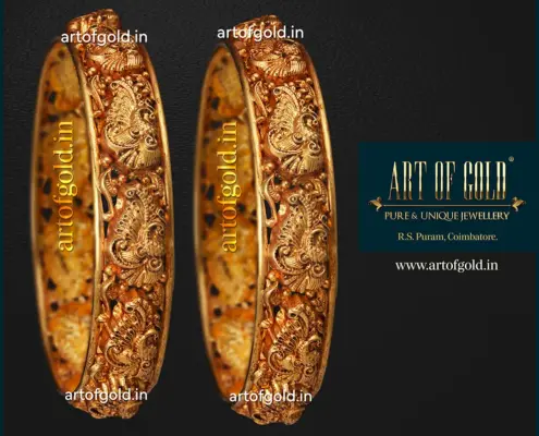 Light Weight Antique Gold Bangle